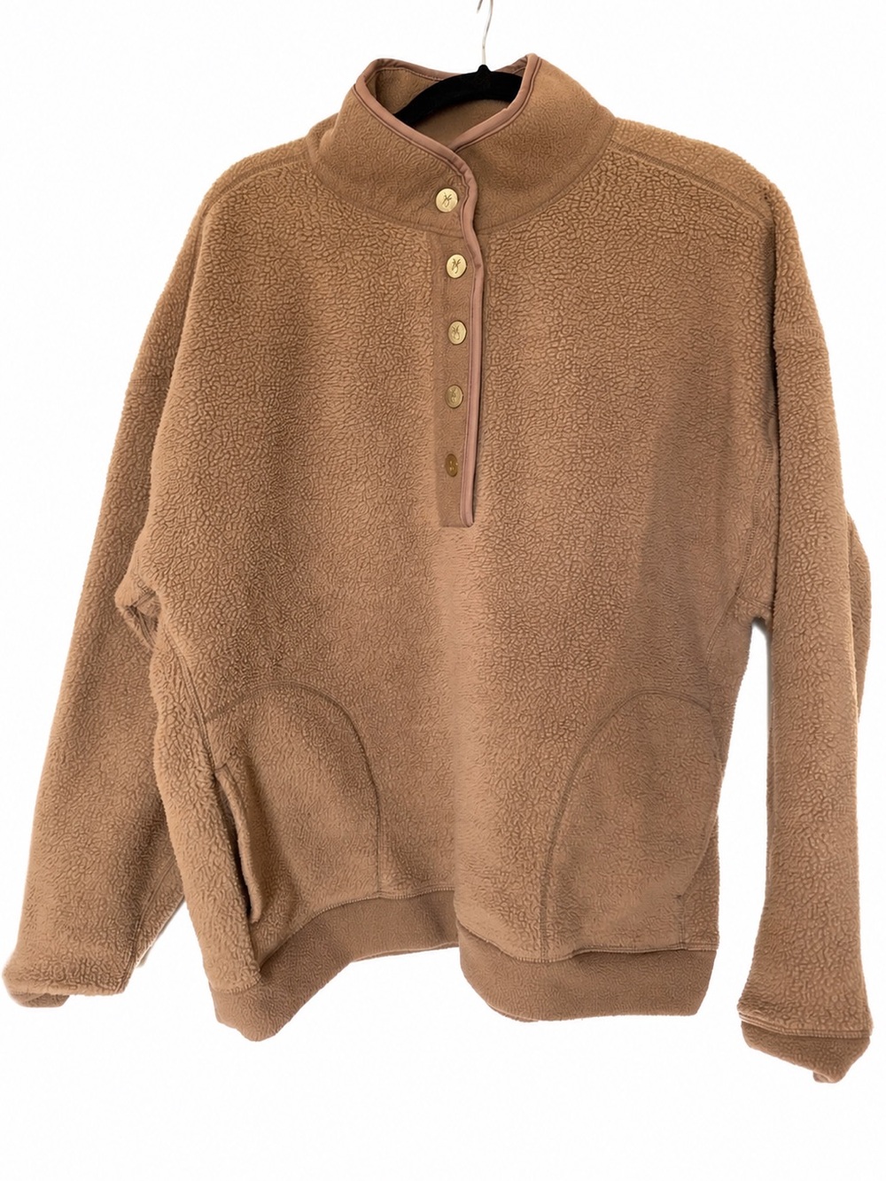 Dudley Stephens Camel Sherpa Fleece Pullover